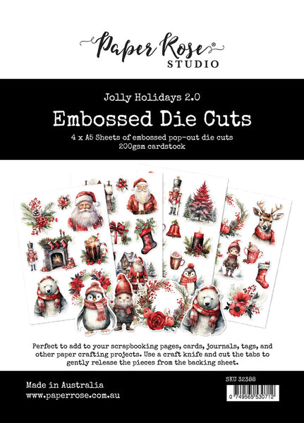 Paper Rose, Embossed Die Cuts, Jolly Holidays 2.0