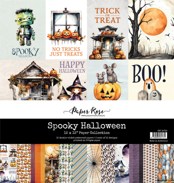 Paper Rose, 12X12 Paper Collection, Spooky Halloween