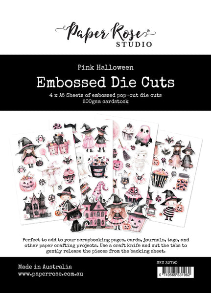 Paper Rose, Embossed Die Cuts, Pink Halloween (32790)