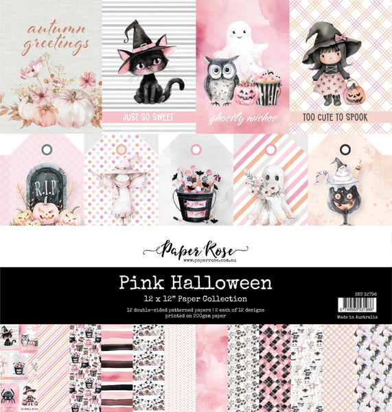 Paper Rose, 12X12 Paper Collection, Pink Halloween