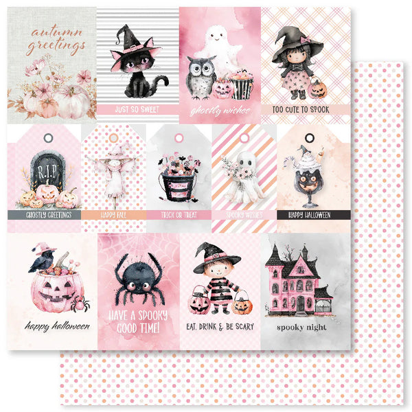 Paper Rose, 12X12 Patterned Paper, Pink Halloween A