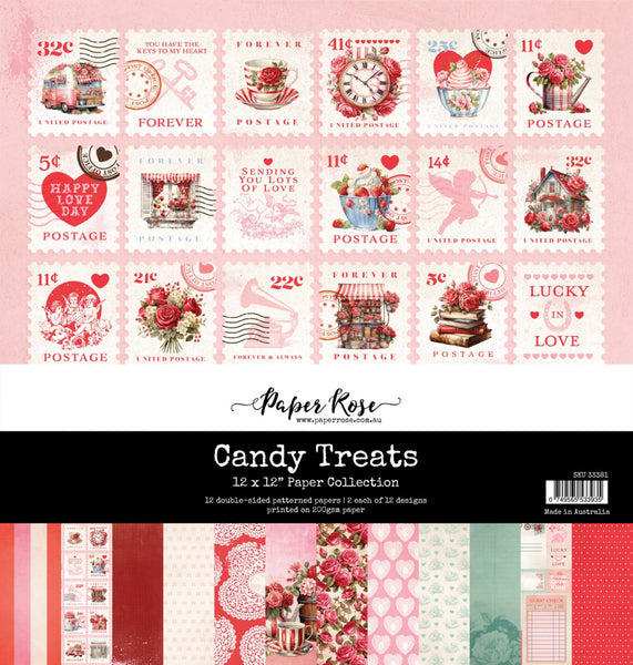 Paper Rose, 12X12 Paper Collection, Candy Treats