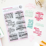 Pinkfresh Studio Clear Stamp Set 4"X6" & Dies Combo, Treasured Greetings (337726 & 337826)