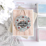 Pinkfresh Studio Clear Stamp Set 4"X6" & Dies Combo, Treasured Greetings (337726 & 337826)