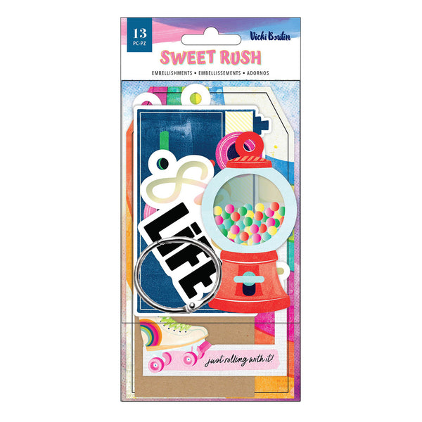 Vicki Boutin Sweet Rush Tag Mini Journal 13/Pkg, Die-Cut Tags W/Ring