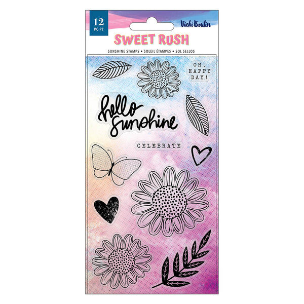 Vicki Boutin Sweet Rush Clear Stamps 12/Pkg, Sunshine