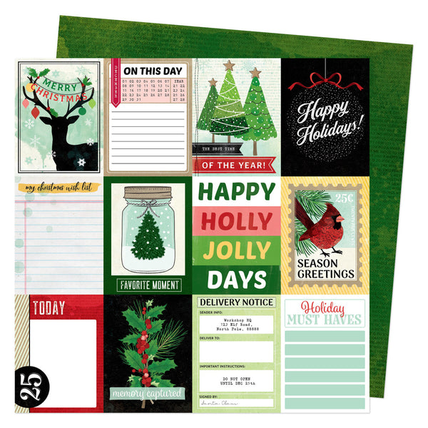 Vicki Boutin, Evergreen & Holly, Double-Sided Cardstock 12"X12", Jolly Days