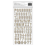 Vicki Boutin Evergreen & Holly Thickers Stickers 156/Pkg, Alpha W/Gold Foil Accents