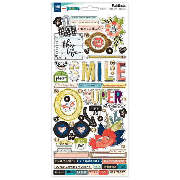 Vicki Boutin Print Shop Cardstock Stickers 6"X12" 120/Pkg, Accents & Phrases