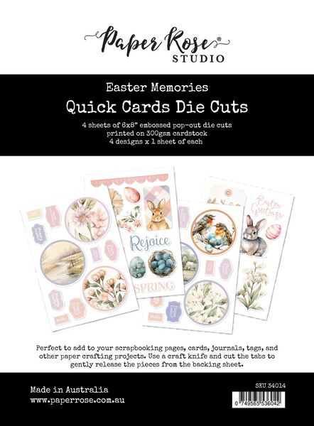 Paper Rose Studio, Quick Card Die Cuts, Easter Memories (34014)