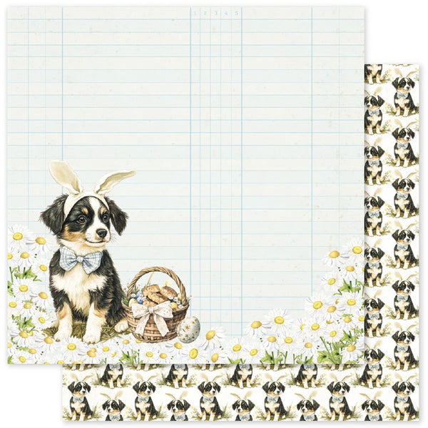 Paper Rose, 12X12 Double Sided Paper, Rustic Easter - D (34176)