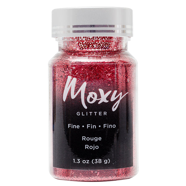 American Craft, Moxy Fine Glitter, 1.3oz Bottle, Rouge
