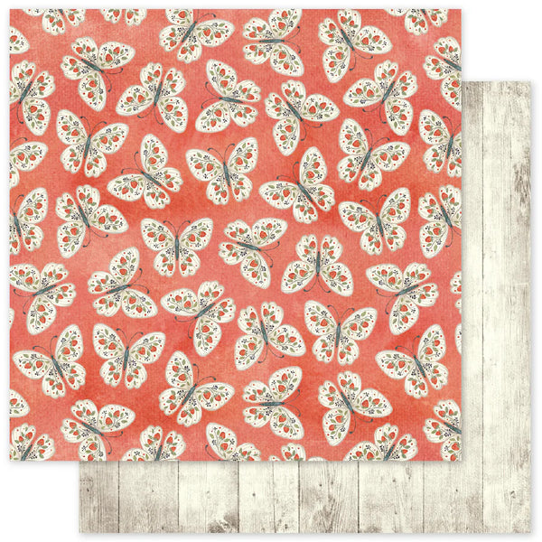 Paper Rose, 12X12 Double Sided Paper, Strawberry Friends Basics - C (34893)