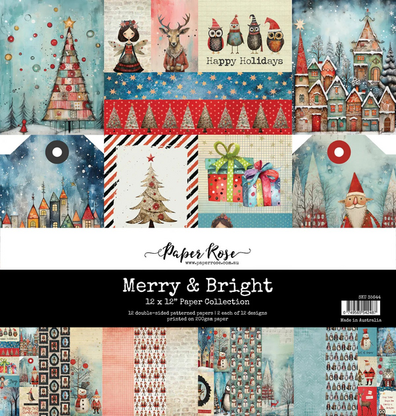 Paper Rose, 12x12 Paper Collection, Merry and Bright (#35644)