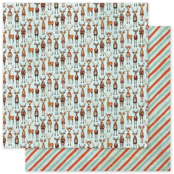 Paper Rose, 12"X12" Paper Cardstock, Merry and Bright Basics - D (#35689)