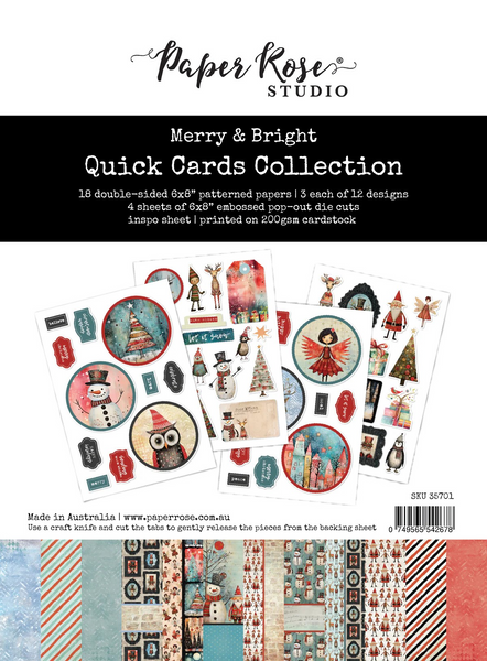 Paper Rose Studio, Quick Cards Collection, Merry & Bright (#35701)