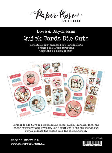 Paper Rose, 6x8 Quick Cards Die Cuts, Love & Daydreams (36007)