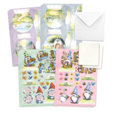 Katy Sue, Die-Cut Pop Up Card Making Kit, Garden Gnomes