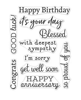 Hero Arts Clear Stamps 3"x4", Hero Greetings, Occasions (CM336)
