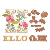 Spellbinders Etched Dies, Small Die Of The Month, Blooming Hello (DOM-DEC24)