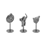 Tim Holtz Idea-Ology Metal Adornments 6/Pkg, Figure Stands, Halloween (TH94397)