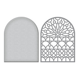Spellbinders, Stained Glass Window Etched Dies from the Metamorphosis Collection by Simon Hurley (S4-1265)