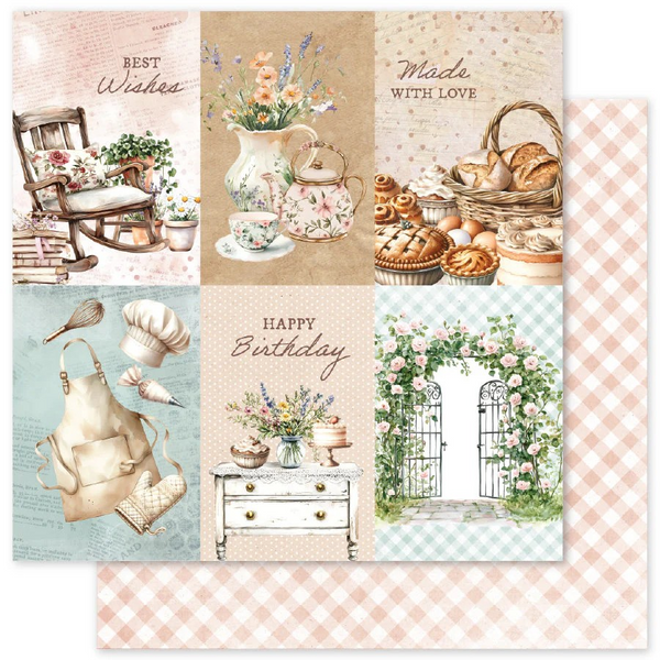 Paper Rose, 12X12 Double Sided Paper, Heart & Home - E (35890)