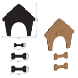 Stamperia, Crafty Shapes, Furry Friends, Doghouse And Bones (KLSM69)