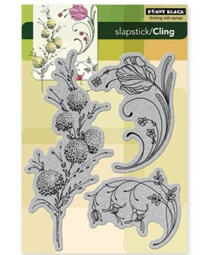 Penny Black Cling Stamps, Delicate Florals (40-103)