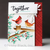 Penny Black, Cling Stamp, Cardinal Christmas (40-936)