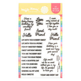 Waffle Flower Crafts Clear Stamps 4"X6", Sweet Plates Sentiments (421483)