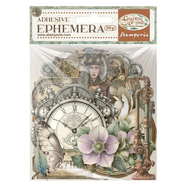 Stamperia, Adhesive Cardstock Ephemera Paper Cut Outs, Gardens of Time (DFLCT78)