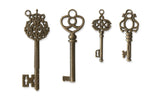 Graphic 45 Staples Ornate Metal Keys 8/Pkg, Antique Brass 1.375" To 2.125"