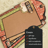 Graphic 45, Staples Large Tag Album, 8.75"X3.875", Black (4500982)