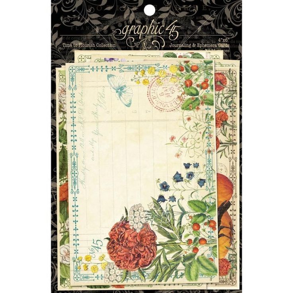 Graphic 45, Journaling & Ephemera Cards, Time to Flourish Collection (4501063)