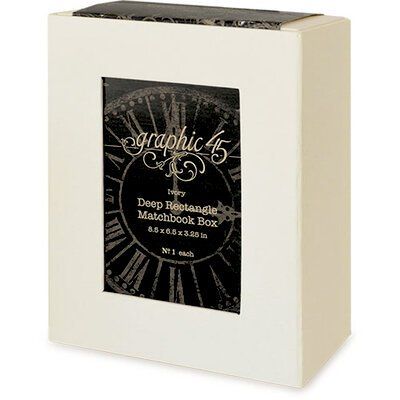 Graphic 45, Staples Deep Rectangle Matchbook Box, Ivory (4501520)