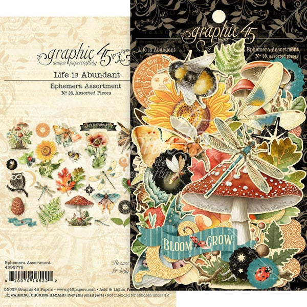 Graphic 45 Ephemera Die-Cut Assortment, Life Is Abundant (4502779)