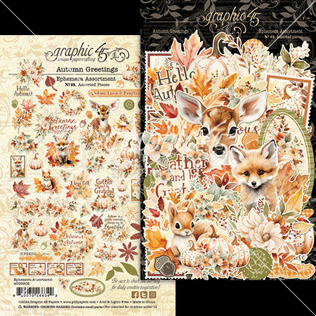 Graphic 45 Ephemera Set, Autumn Greetings