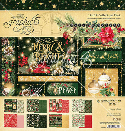 Graphic 45 Collection Pack 12"X12", Merry & Bright