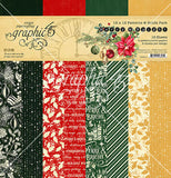 Graphic 45 Collection Pack 12"X12", Patterns & Solids, Merry & Bright