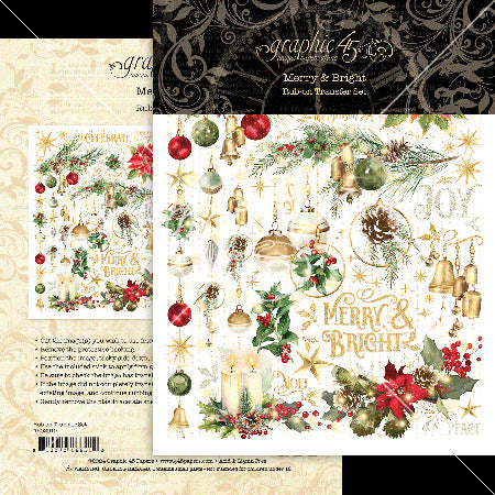 Graphic 45 Rub-On Transfers, Merry & Bright