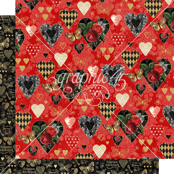 Graphic 45, Curiouser & Curiouser Double-Sided Cardstock 12"X12", Joyous Possibilities