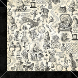 Graphic 45 Collection Pack 12"X12", Patterns & Solids, Curiouser & Curiouser (4502939)