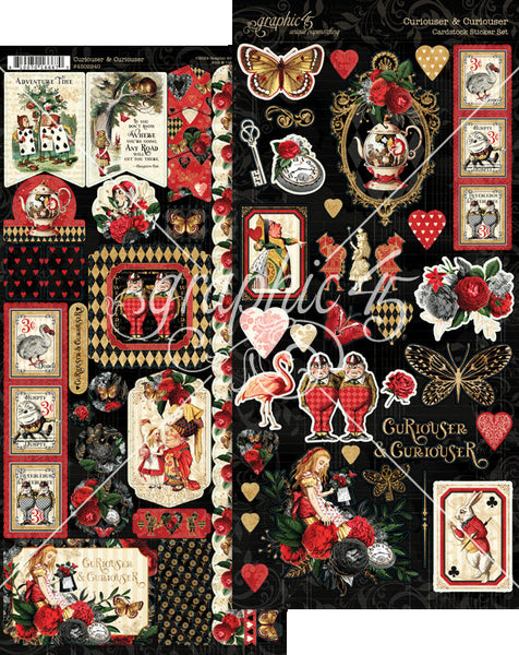Graphic 45 Sticker Set, Curiouser & Curiouser (4502940)