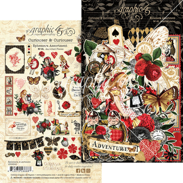 Graphic 45 Ephemera Set, Curiouser & Curiouser (4502941)