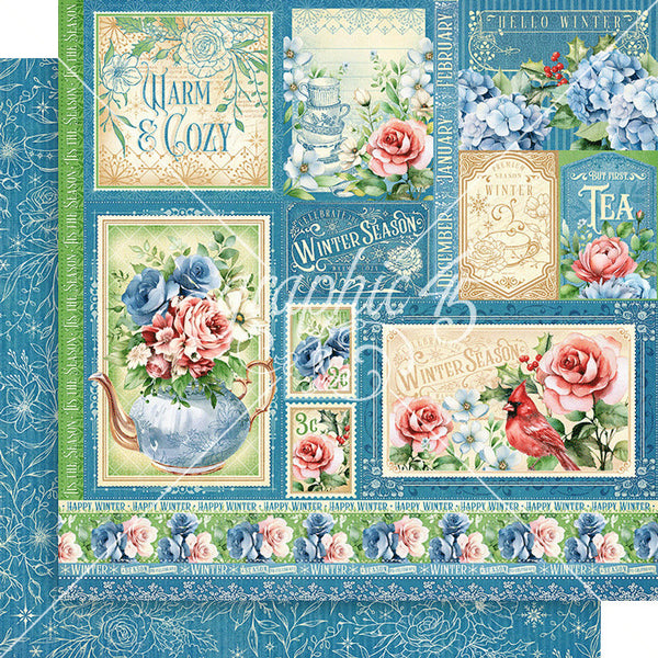 Graphic 45 Season To Celebrate Double-Sided Cardstock 12"X12", Winter Cut-Apart (4502944)