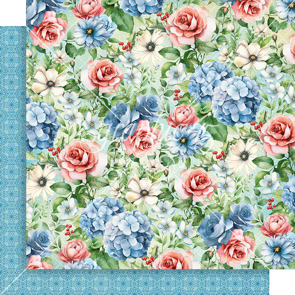 Graphic 45 Season To Celebrate Double-Sided Cardstock 12"X12", Winter Floral (4502945)