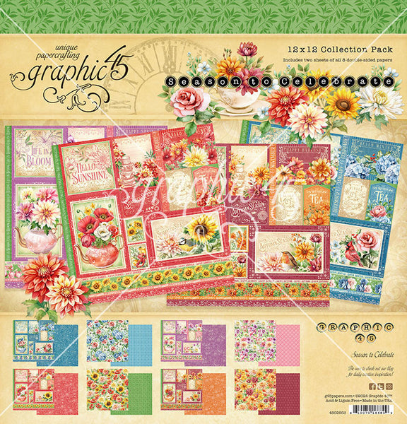 Graphic 45 Collection Pack 12"X12", Season To Celebrate (4502953)