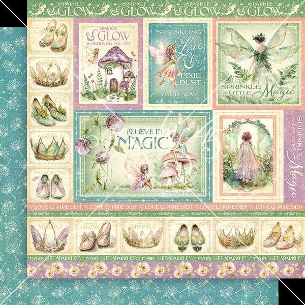 Graphic 45, Fairy Boutique Double-Sided Cardstock 12"X12", Sprinkle a Little Magic (4503037)