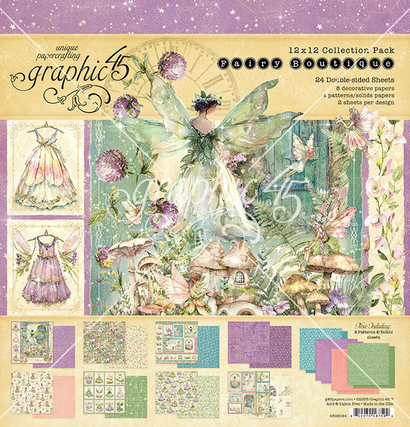 Graphic 45 Collection Pack 12"X12", Fairy Boutique (4503044)